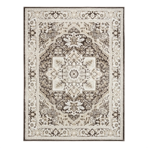 Nourison Home Dekor 5' x 7' Polyester Brown Ivory Area Rug