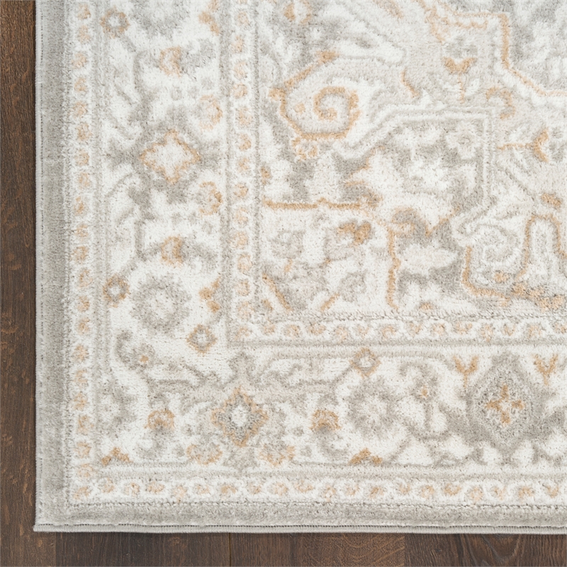 Nourison Home Dekor 5' x 7' Polyester Light Grey Area Rug