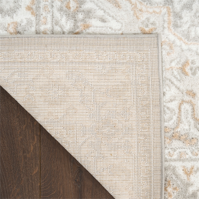 Nourison Home Dekor 5' x 7' Polyester Light Grey Area Rug