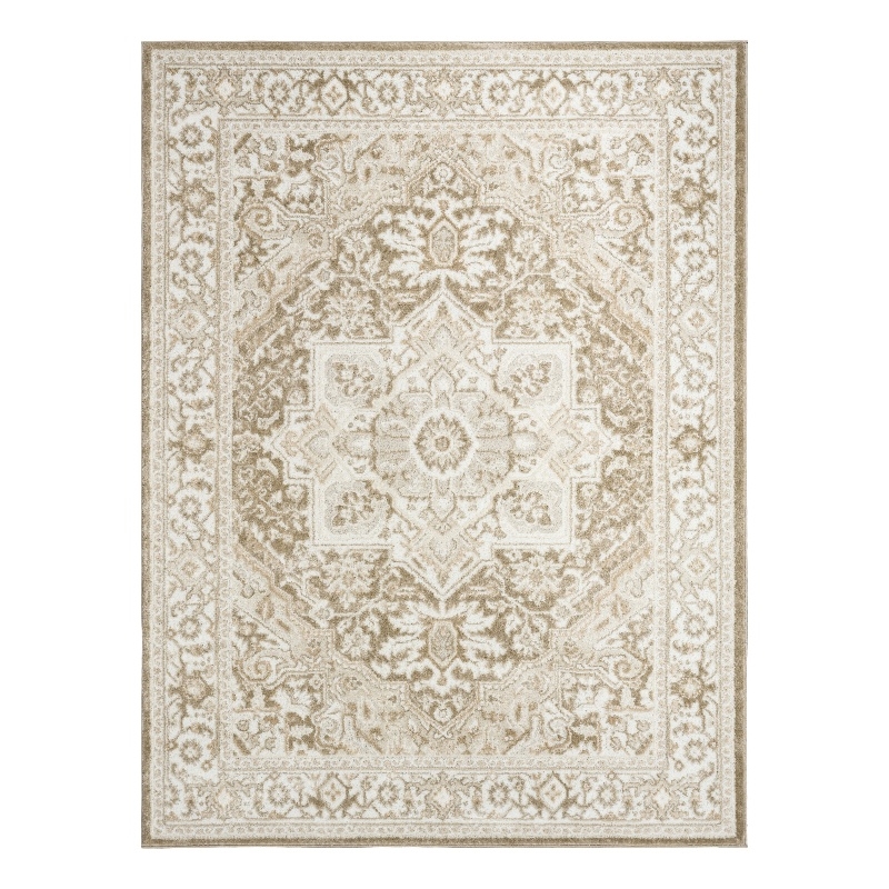 Nourison Home Dekor 4' x 6' Polyester Taupe Ivory Area Rug
