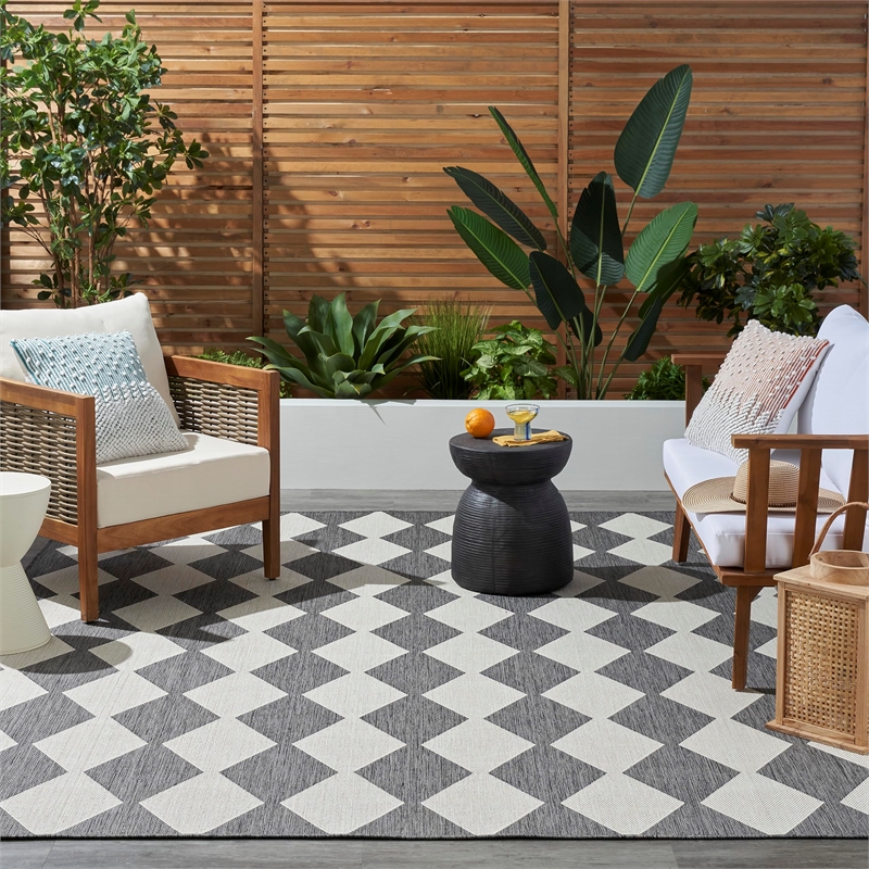 Nourison Home Positano 7' x 10' Fabric Charcoal Area Rug