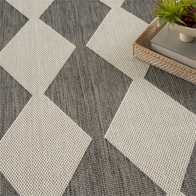 Nourison Home Positano 7' x 10' Fabric Charcoal Area Rug