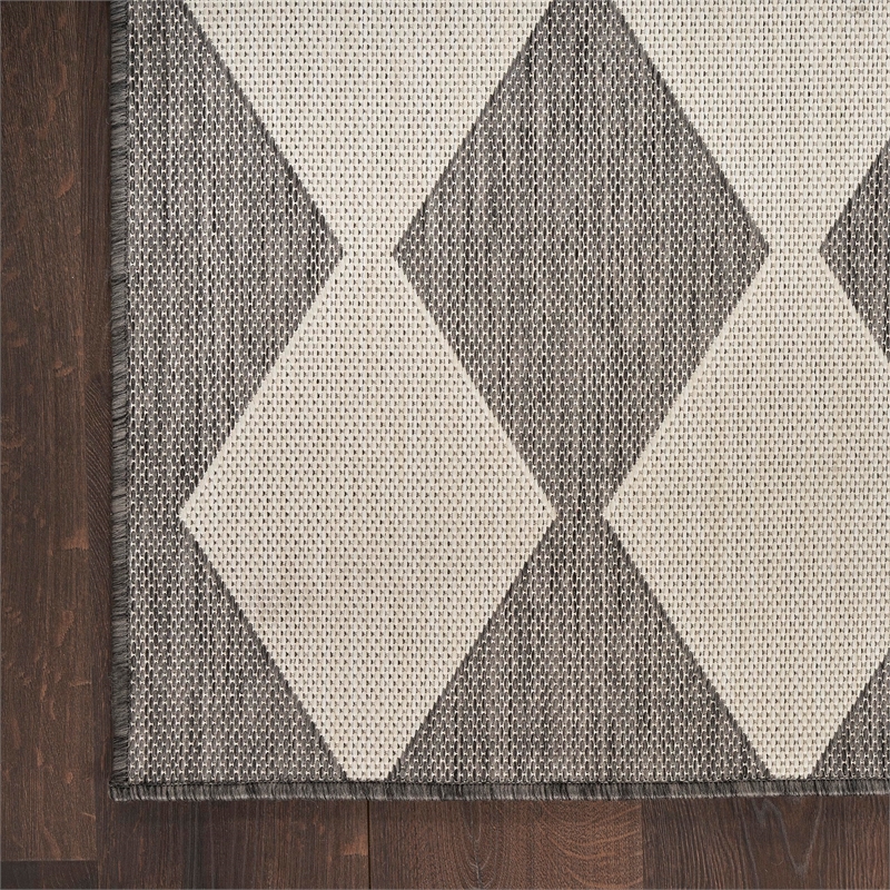 Nourison Home Positano 7' x 10' Fabric Charcoal Area Rug