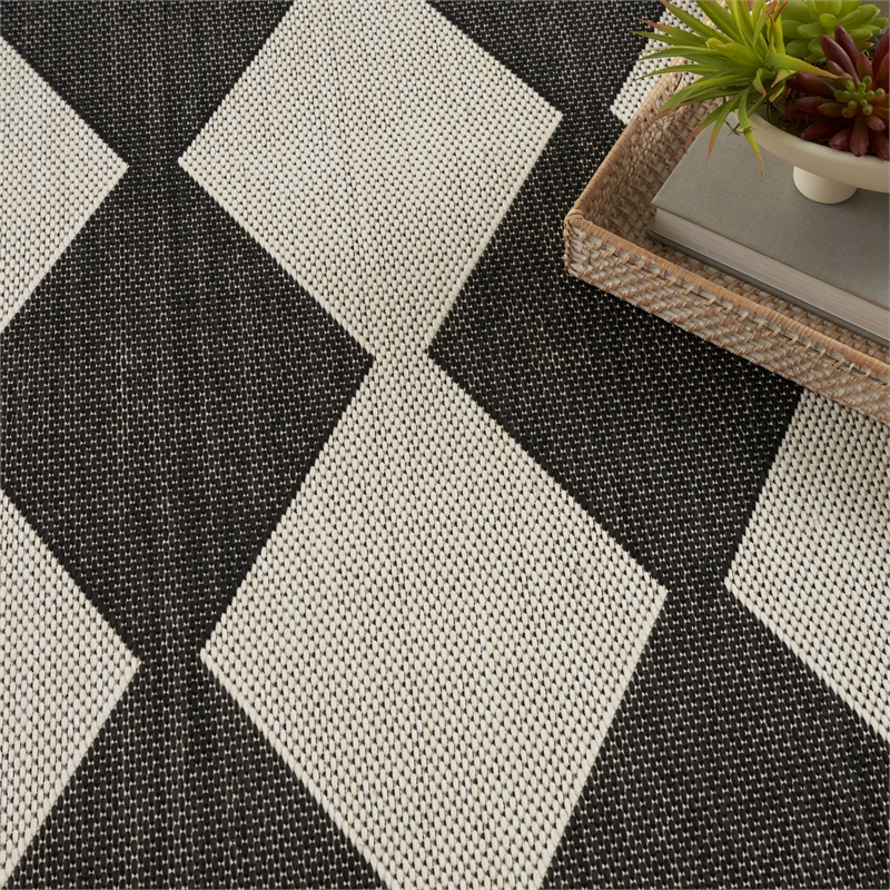 Nourison Home Positano 6' x 9' Fabric Black Area Rug