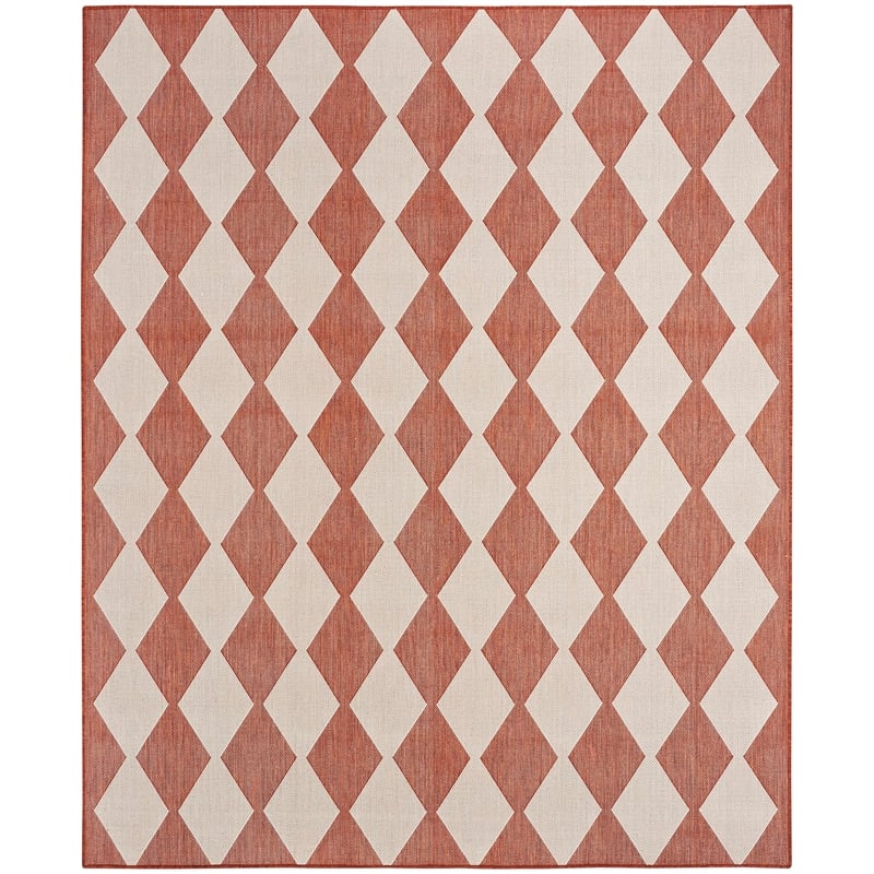 Nourison Home Positano 7' x 10' Fabric Terracotta Area Rug