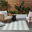 Nourison Home Positano 4' x 6' Fabric Aqua Area Rug