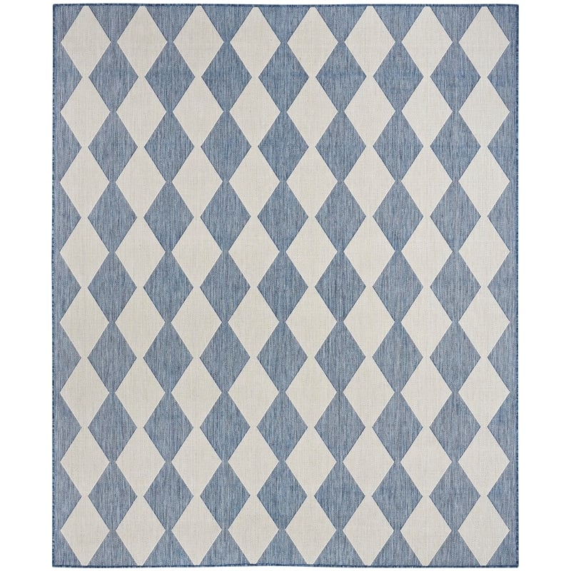 Nourison Home Positano 7' x 10' Fabric Navy Blue Area Rug