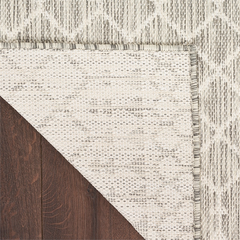 Nourison Home Positano 6' Runner Fabric Light Grey Area Rug