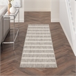 Nourison Home Positano 6' Runner Fabric Grey Ivory Area Rug