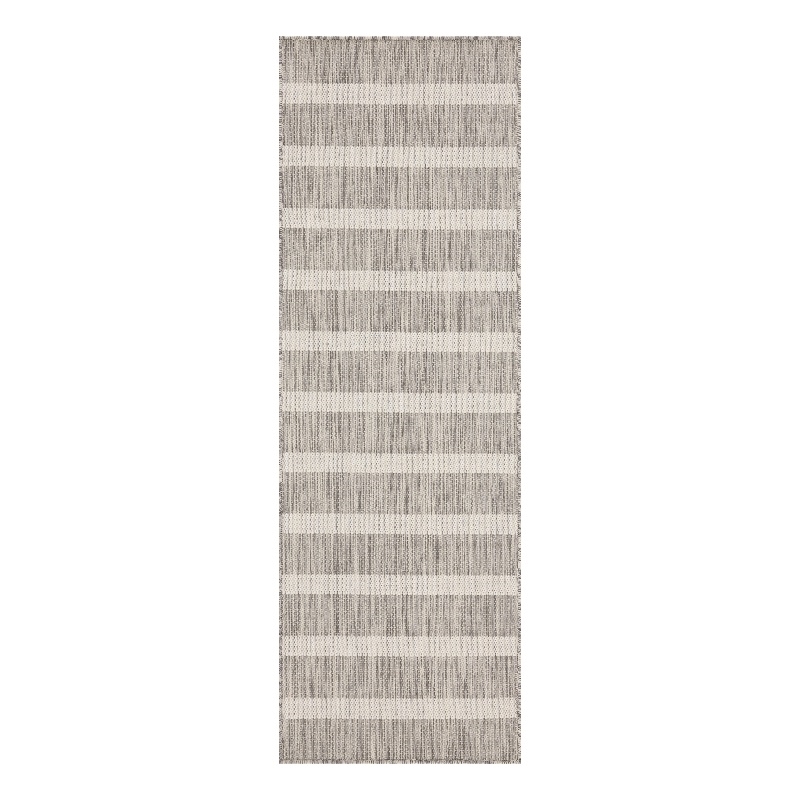Nourison Home Positano 6' Runner Fabric Grey Ivory Area Rug