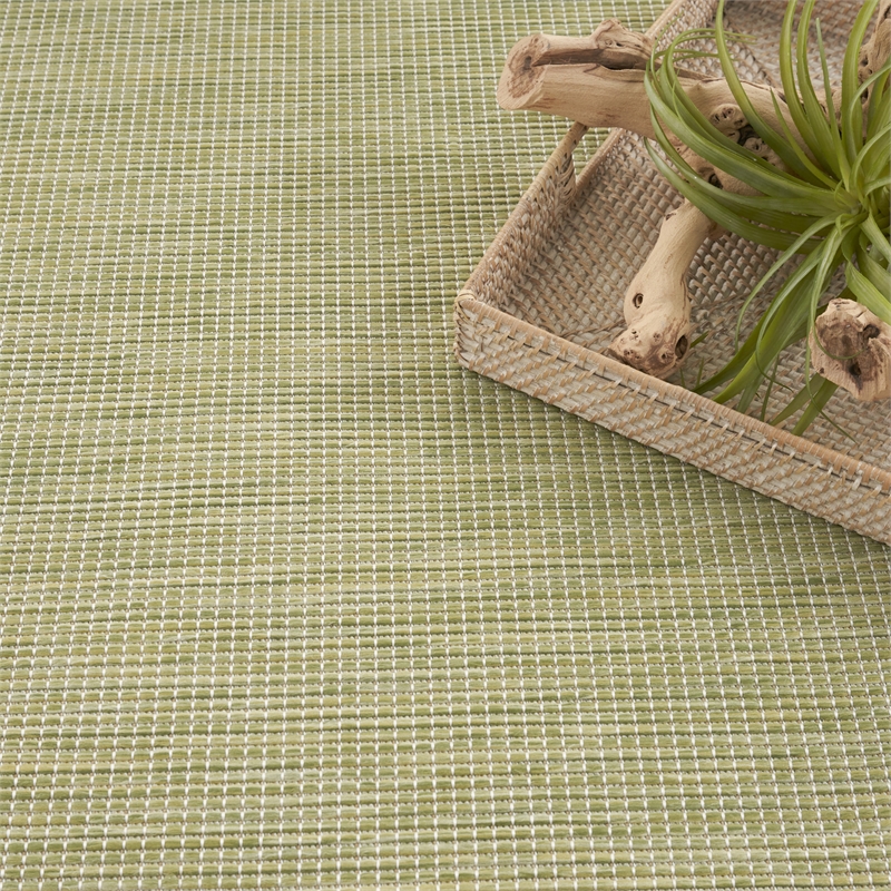Nourison Home Positano 6' x Round Fabric Green Area Rug