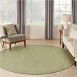 Nourison Home Positano 6' x Round Fabric Green Area Rug