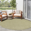 Nourison Home Positano 6' x Round Fabric Green Area Rug