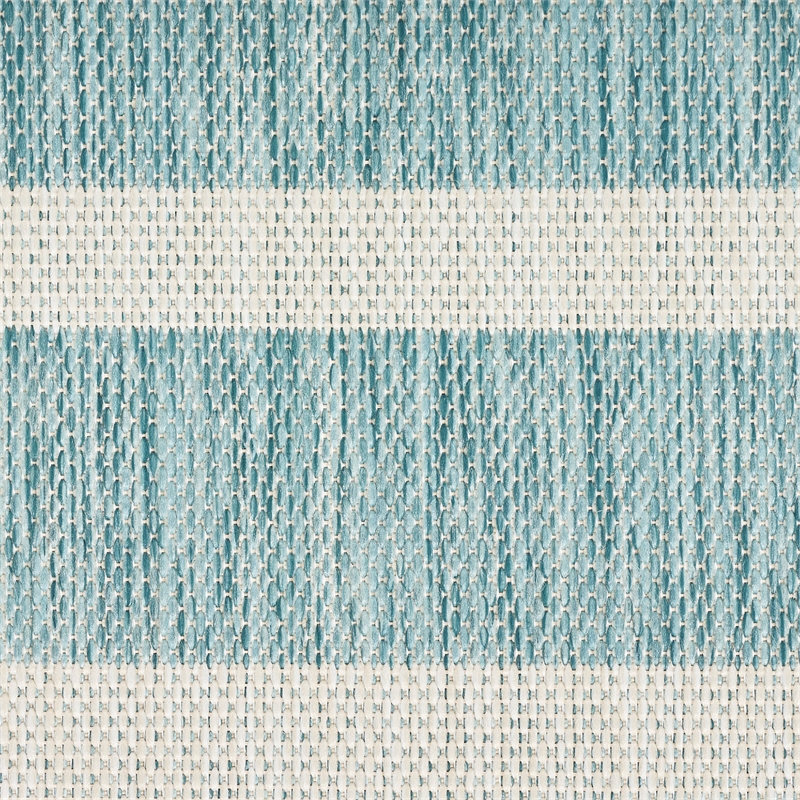 Nourison Home Positano 10' Runner Fabric Aqua Ivory Area Rug