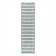 Nourison Home Positano 10' Runner Fabric Aqua Ivory Area Rug