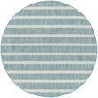 Nourison Home Positano 6' x Round Fabric Aqua Ivory Area Rug