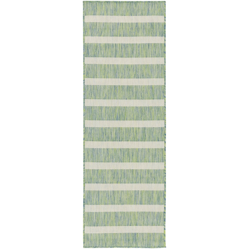 Nourison Home Positano 6' Runner Fabric Blue Green Ivory Area Rug