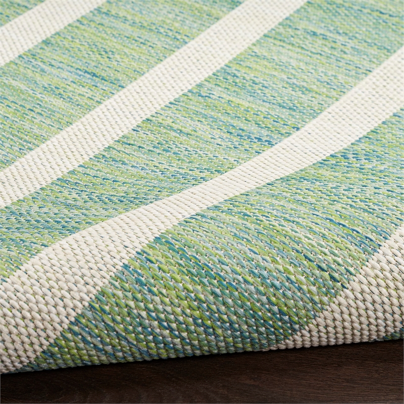 Nourison Home Positano 6' Runner Fabric Blue Green Ivory Area Rug