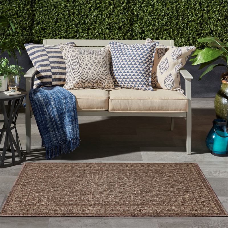 Nourison Home Positano 10' Runner Fabric Blue Green Ivory Area Rug