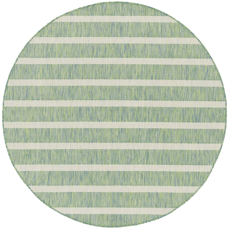 Nourison Home Positano 6' x Round Fabric Blue Green Ivory Area Rug