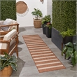 Nourison Home Positano 8' Runner Fabric Terracotta Ivory Area Rug