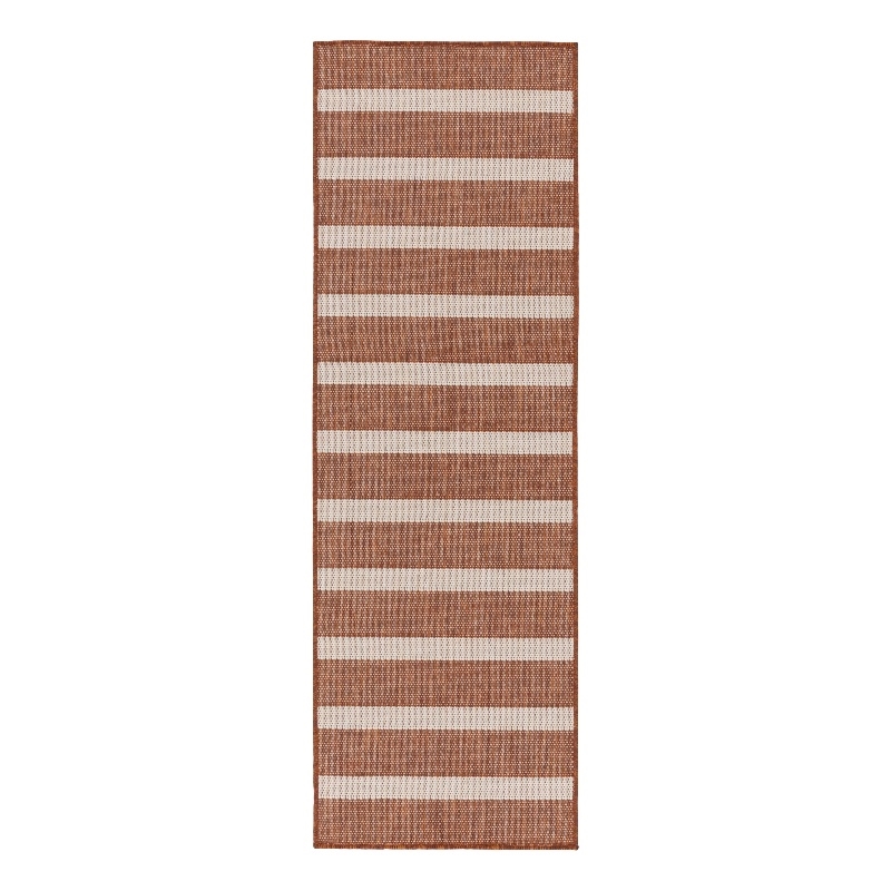 Nourison Home Positano 8' Runner Fabric Terracotta Ivory Area Rug