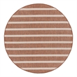 Nourison Home Positano 6' x Round Fabric Terracotta Ivory Area Rug