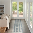 Nourison Home Positano 6' Runner Fabric Aqua Area Rug