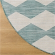 Nourison Home Positano 6' x Round Fabric Aqua Area Rug