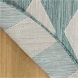 Nourison Home Positano 6' x Round Fabric Aqua Area Rug