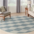 Nourison Home Positano 6' x Round Fabric Aqua Area Rug