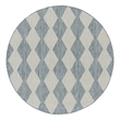 Nourison Home Positano 6' x Round Fabric Aqua Area Rug