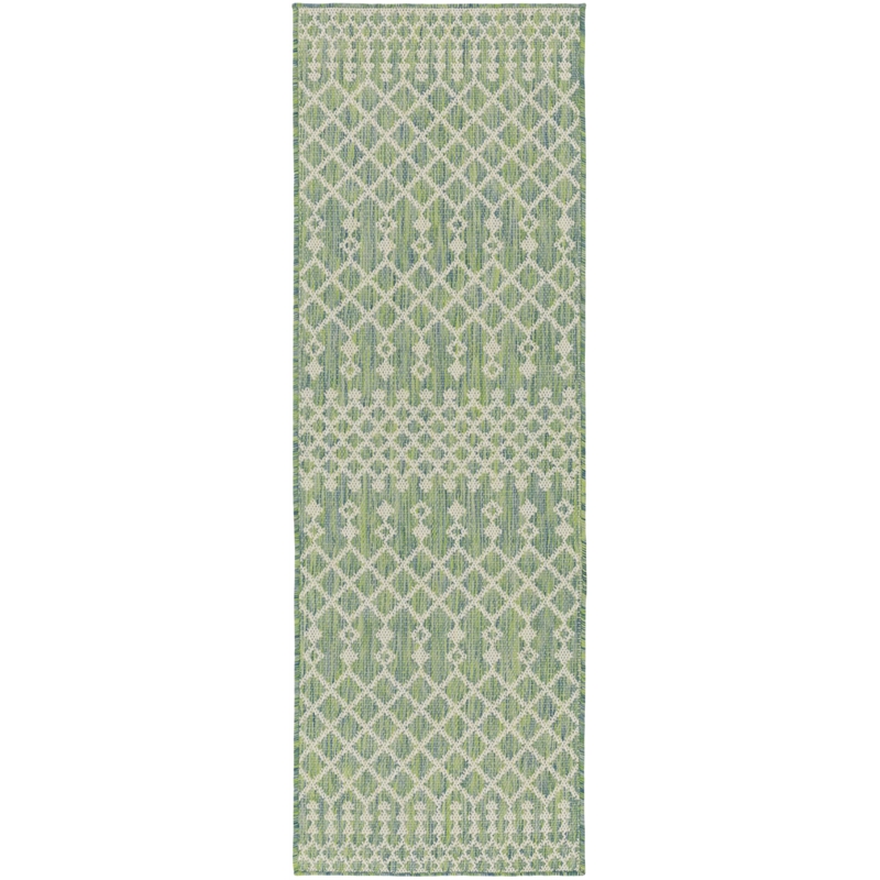 Nourison Home Positano 8' Runner Fabric Blue Green Area Rug