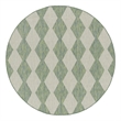 Nourison Home Positano 6' x Round Fabric Blue Green Area Rug