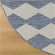Nourison Home Positano 6' x Round Fabric Navy Blue Area Rug