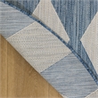 Nourison Home Positano 6' x Round Fabric Navy Blue Area Rug