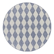 Nourison Home Positano 8' x Round Fabric Navy Blue Area Rug