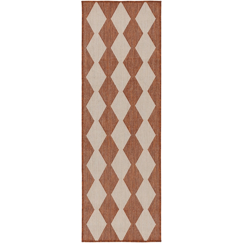 Nourison Home Positano 6' Runner Fabric Terracotta Area Rug