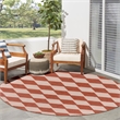 Nourison Home Positano 6' x Round Fabric Terracotta Area Rug