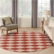 Nourison Home Positano 6' x Round Fabric Terracotta Area Rug