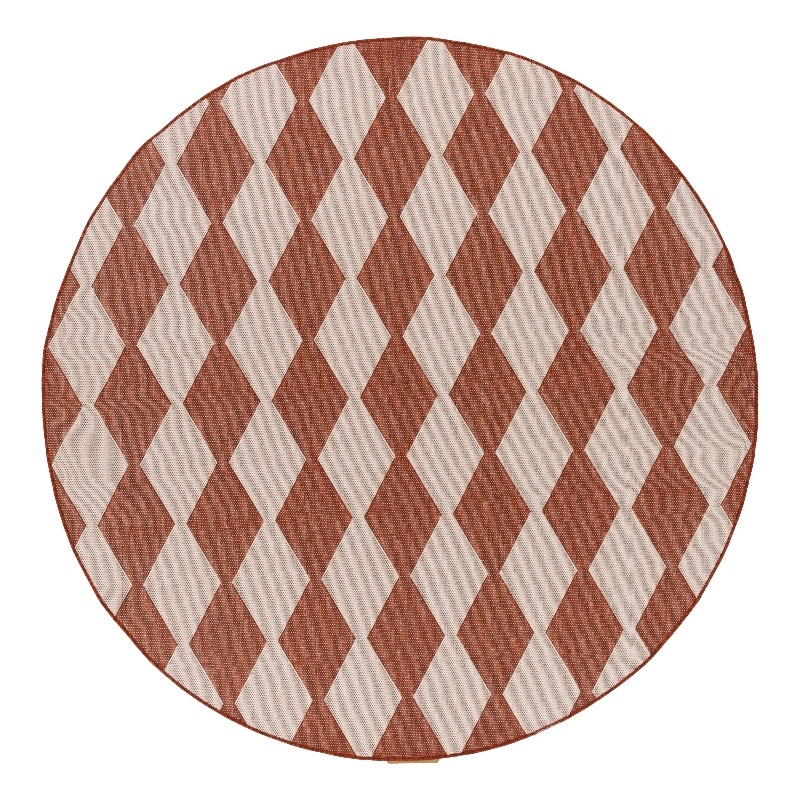 Nourison Home Positano 6' x Round Fabric Terracotta Area Rug