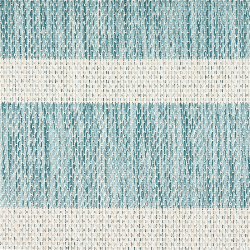 Nourison Positano 4' x 6' Fabric Aqua Ivory Area Rug