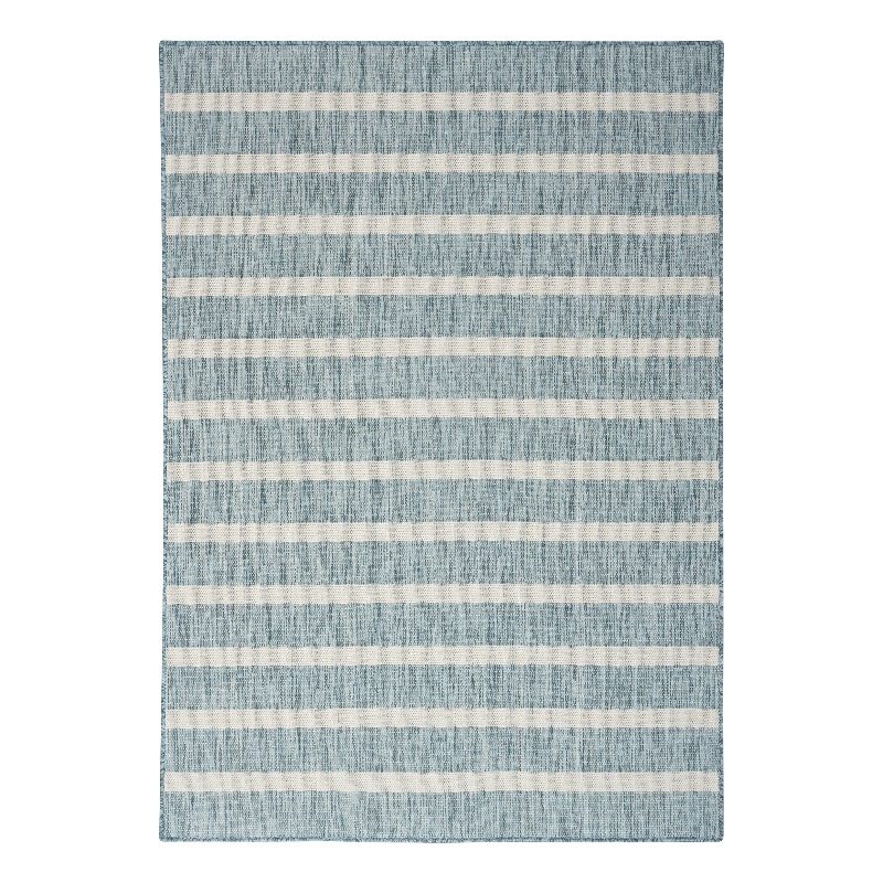 Nourison Positano 4' x 6' Fabric Aqua Ivory Area Rug