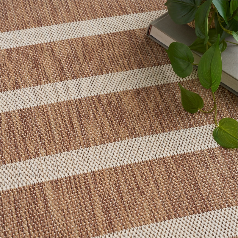 Nourison Positano 4' x 6' Fabric Jute Ivory Area Rug