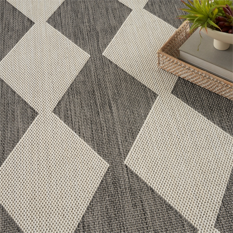 Nourison Home Positano 8' x 10' Fabric Charcoal Area Rug