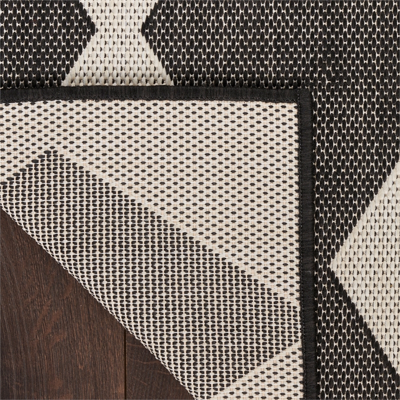 Nourison Home Positano 4' x 6' Fabric Black Area Rug