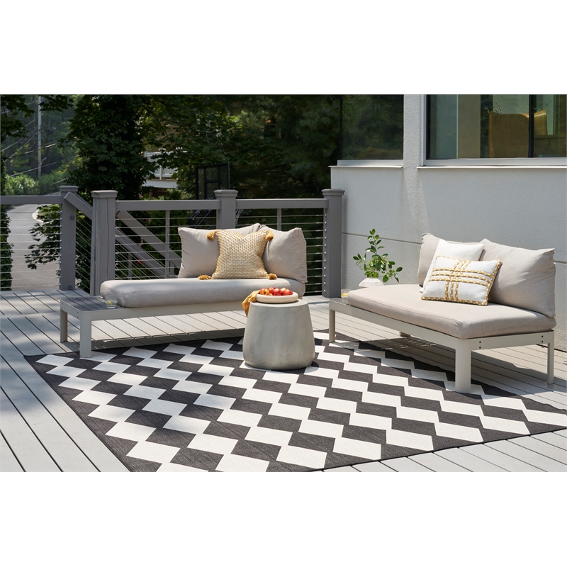 Nourison Home Positano 8' x 10' Fabric Black Area Rug