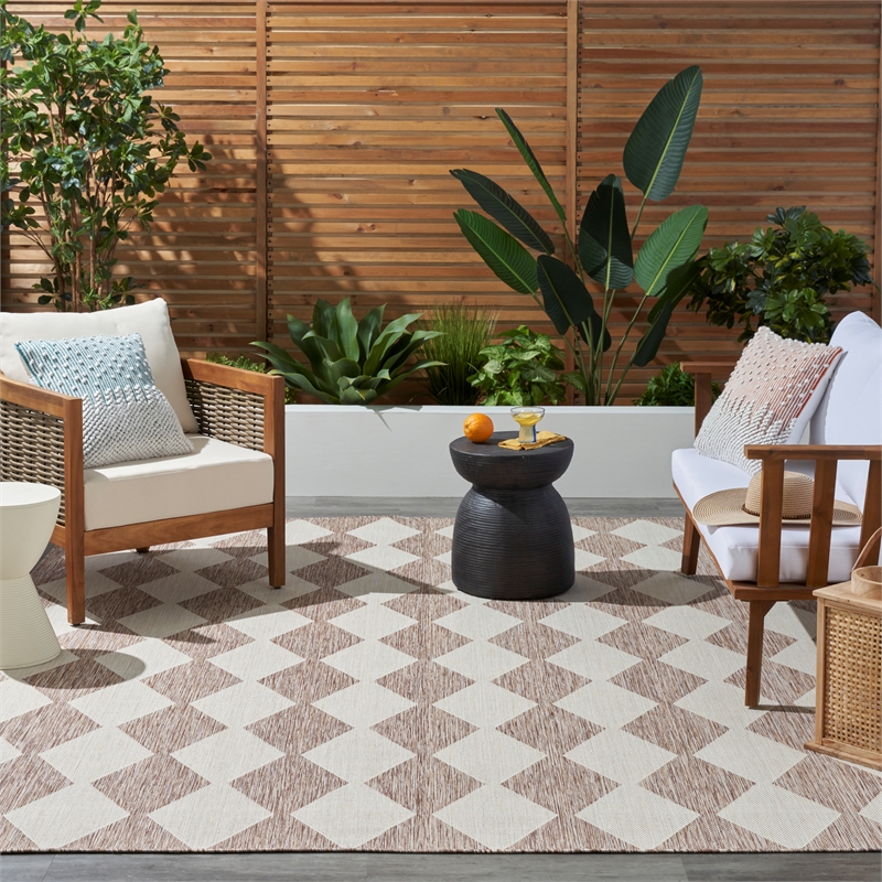 Nourison Home Positano 7' x 10' Fabric Beige Area Rug