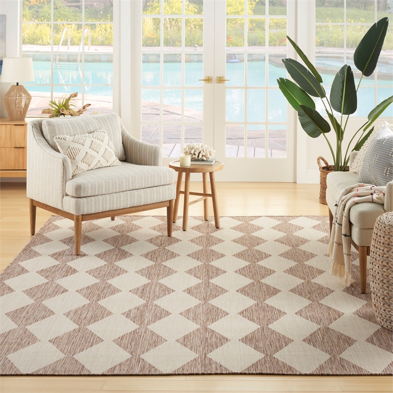 Nourison Home Positano 8' x 10' Fabric Beige Area Rug