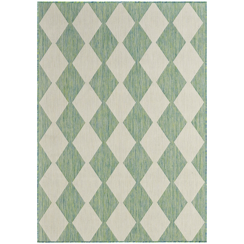 nourison home positano 4' x 6' fabric blue green area rug